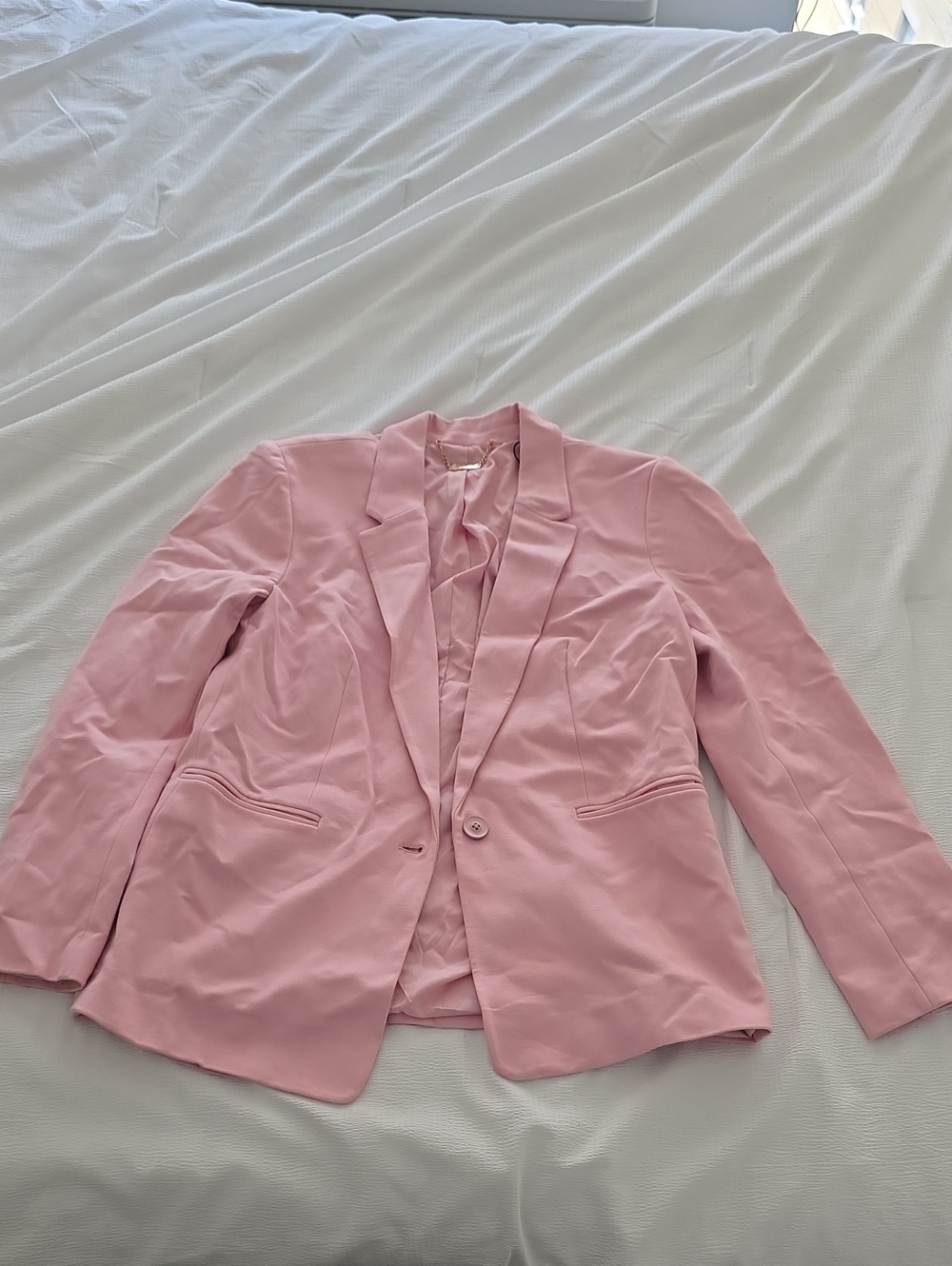 Pink Women's Blazer - Single Button Tailored Jacket